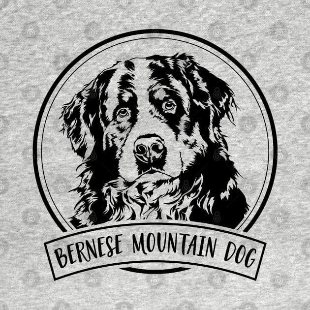 Bernese Mountain Dog lover dog portrait by wilsigns